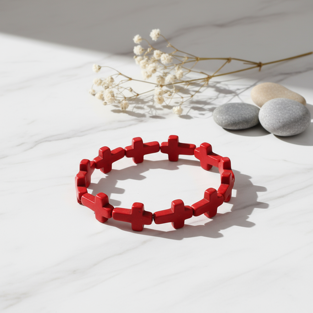 BlessingTree Bohemian Cross Turquoise Stone Bracelet