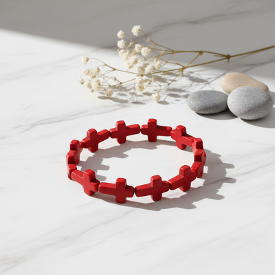 BlessingTree Bohemian Cross Turquoise Stone Bracelet