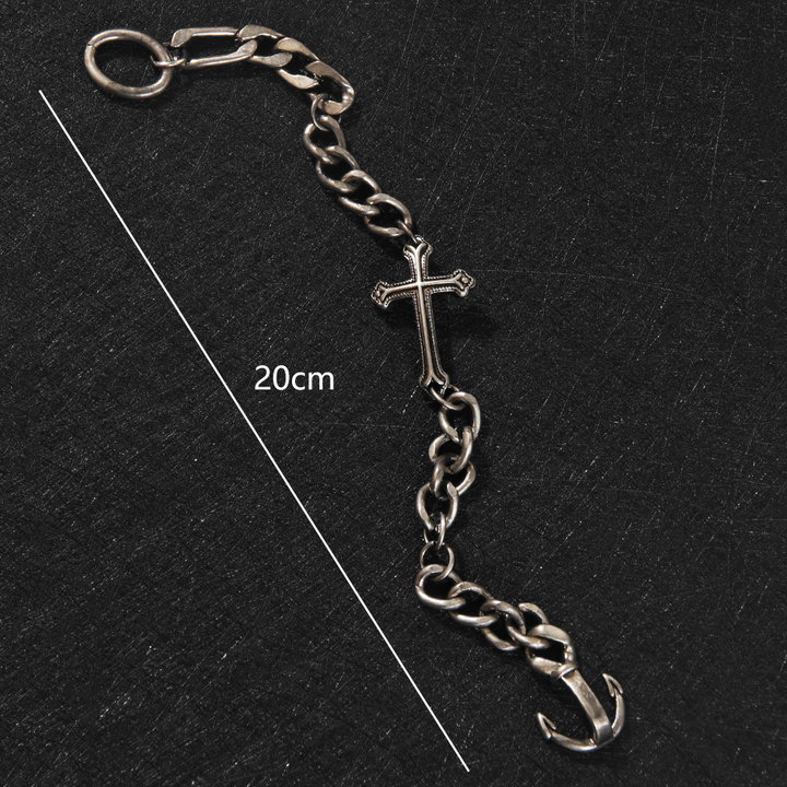 BlessingTree Vintage Cross Cuban Chain Bracelet