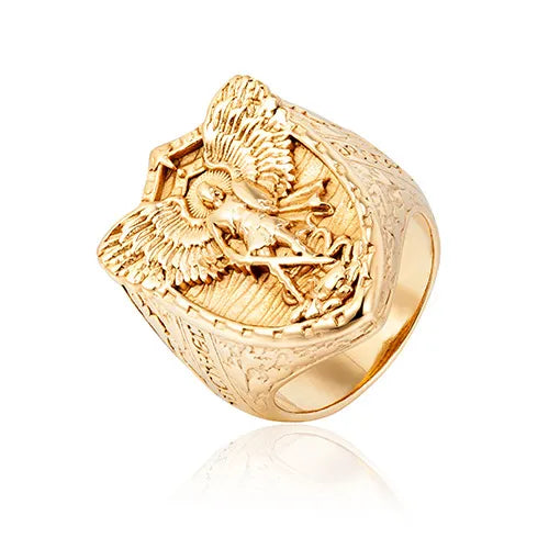 BlessingTree St. Michael Titanium Steel Ring