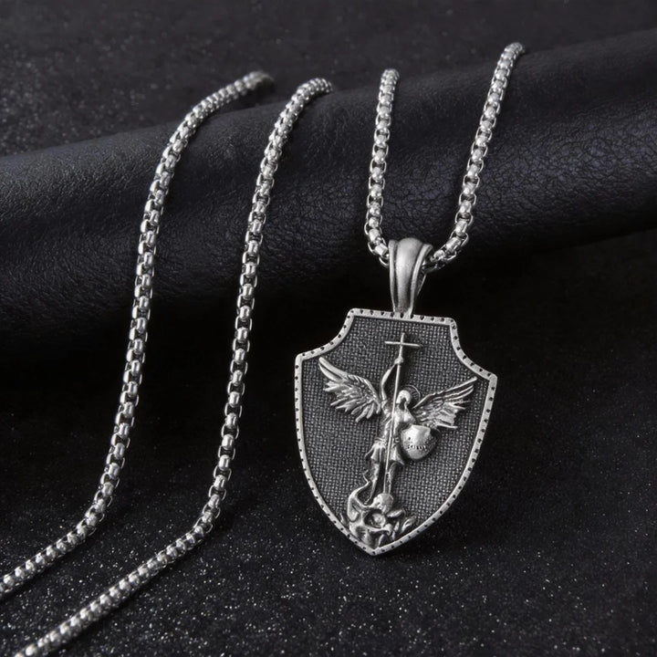 BlessingTree Archangel Shield Cross Pendant Necklace