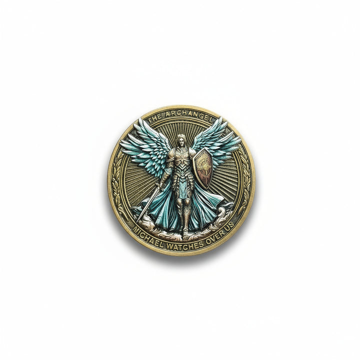 BlessingTree Archangel Michael Protection Coin – Classic Guardian Token of Strength and Faith