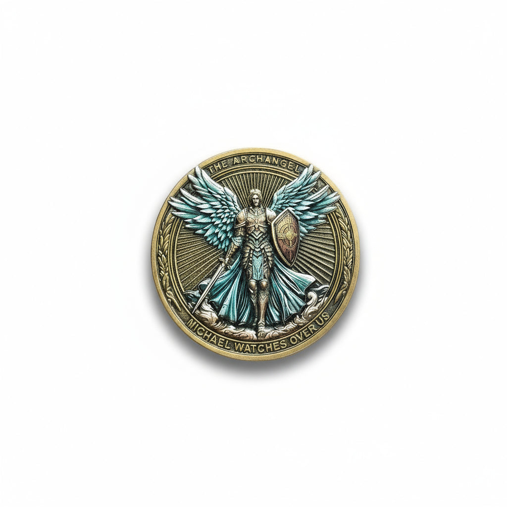 BlessingTree Archangel Michael Protection Coin – Classic Guardian Token of Strength and Faith
