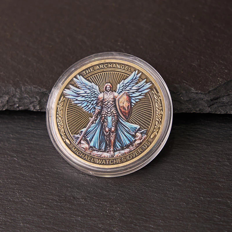 BlessingTree Archangel Michael Protection Coin – Classic Guardian Token of Strength and Faith
