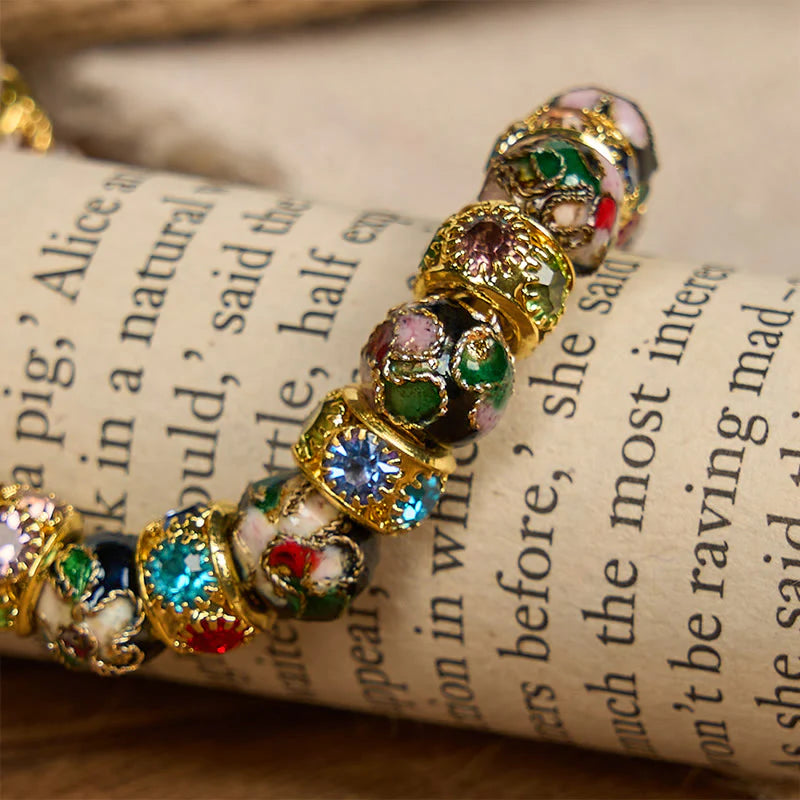 BlessingTree Cloisonné Faith Bracelet with Cross Charm