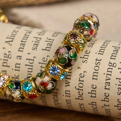 BlessingTree Cloisonné Faith Bracelet with Cross Charm