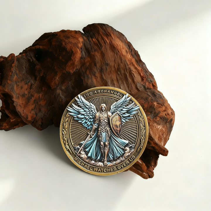 BlessingTree Archangel Michael Protection Coin – Classic Guardian Token of Strength and Faith