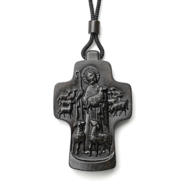 BlessingTree Good Shepherd Crucifix Necklace - Three Wood Variations Available